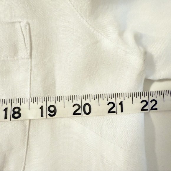 Edward Irish Linen Button Up Blouse Size Large - Picture 9 of 12